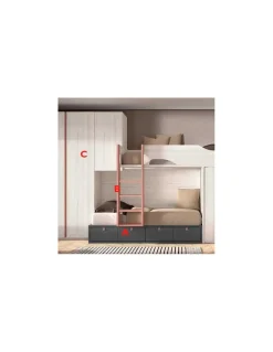 Block Dormitorio Juvenil F215 | Glicerio Chaves