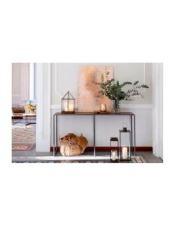 Consola roble y metal | Crisal Decoración