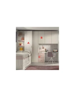 Dormitorio Juvenil Compacto F002 | Glicerio Chaves