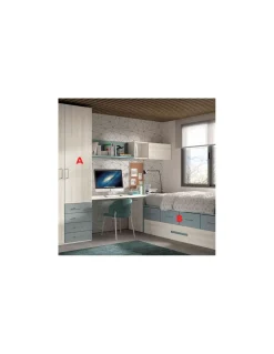 Dormitorio Juvenil Compacto F025 | Glicerio Chaves