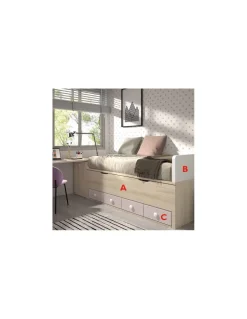 Dormitorio Juvenil Compacto F009 | Glicerio Chaves