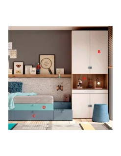 Dormitorio juvenil Delulu 32 | Muebles Ros