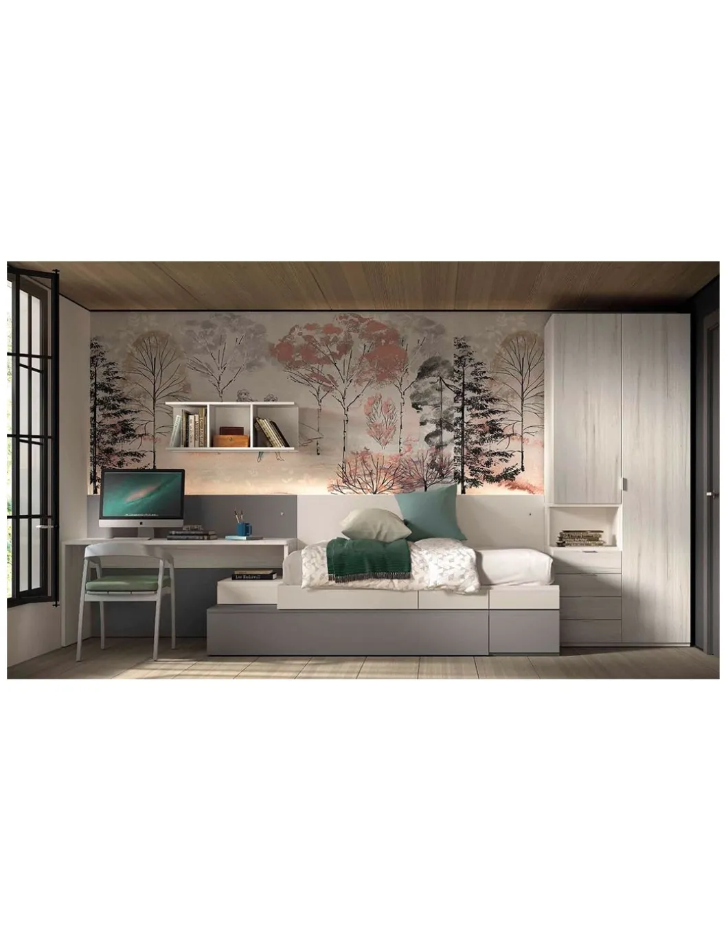 Dormitorio Juvenil Modular F151 | Glicerio Chaves