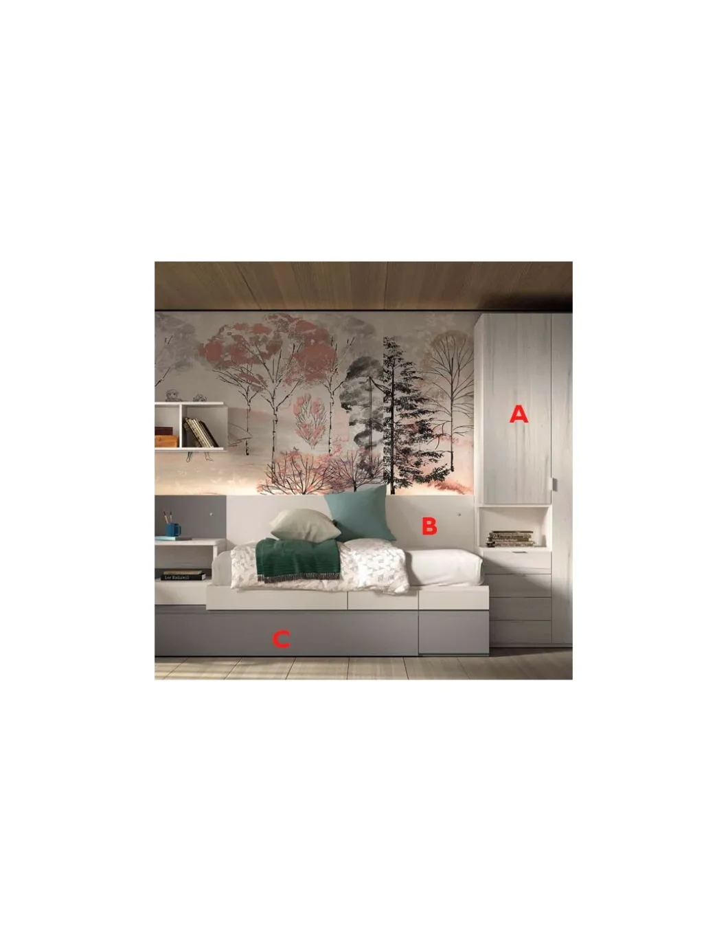 Dormitorio Juvenil Modular F151 | Glicerio Chaves