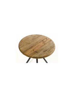 Mesa de madera y acero | Crisal Decoración