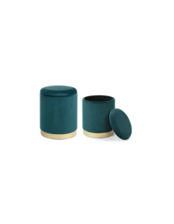Set 2 Puff Polina Azul Marino