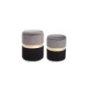 Set 2 Puff Polina Gris-Negro