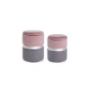 Set 2 Puff Polina Rosa-Gris