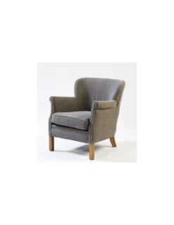 Sillón gris con tachuelas | Crisal Decoración