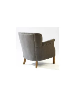 Sillón gris con tachuelas | Crisal Decoración
