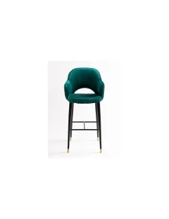 Taburete terciopelo verde | Crisal Decoración